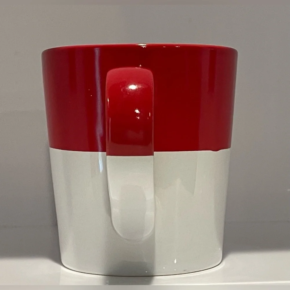 CRATE & BARREL Red & White, Red Interior, Cocoa/Coffee/Tea Mug